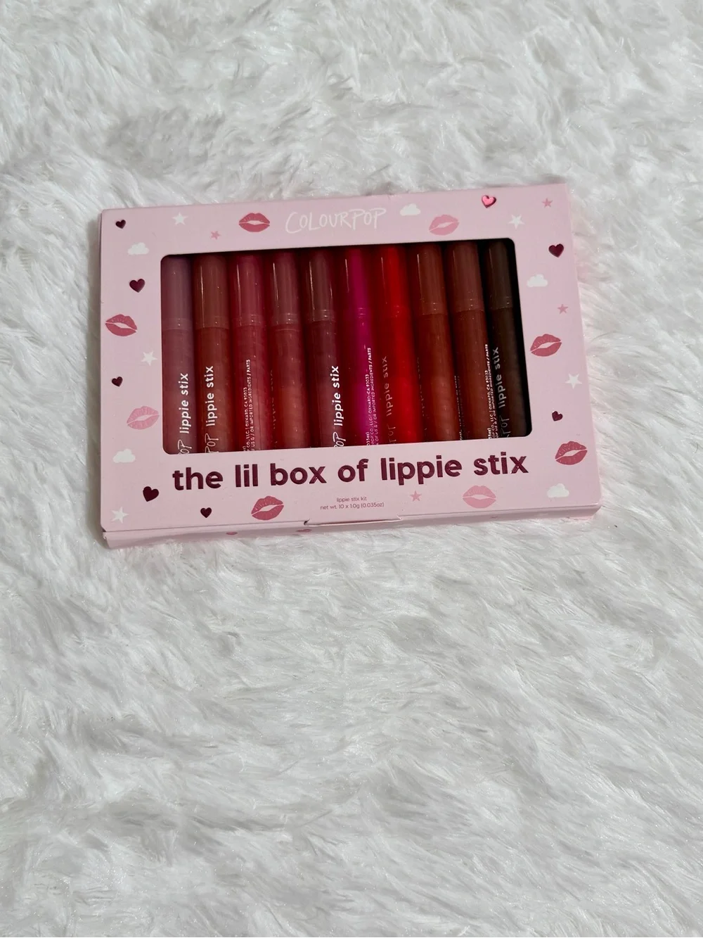 NWT ColourPop lil box of Lippie Stix Set bundle lipsticks Lippies red pink brown